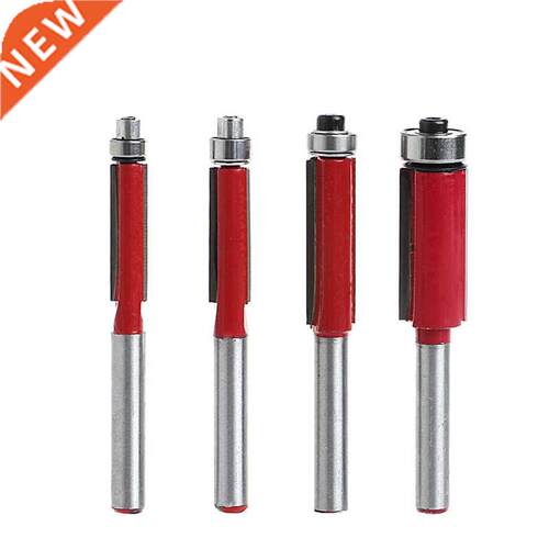 4 Pcs Alloy Flush Trim Bit Router Bit Bearing 1/4