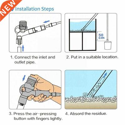 Manual Air-pressing Aquarium Gravel Cleaner Kit Fish And