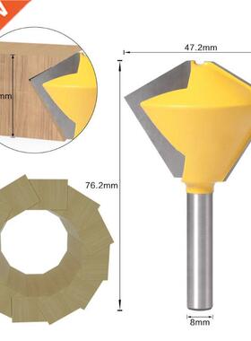 8mm Shank 6/8/12 Sided Bird's Mouth Router Bit Bearing Milli