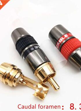 4PCS/LOT Monster Gold RCA Lotus Plug Audio Signal Terminal