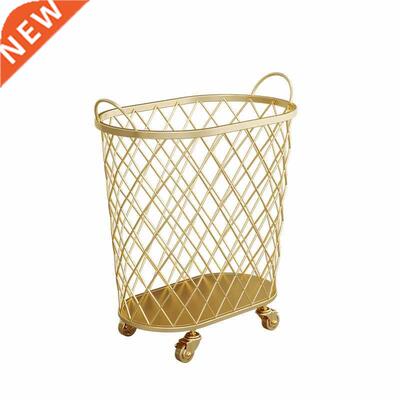 New Golden Fashion Metal Storage Basket Color Dirty Clothes