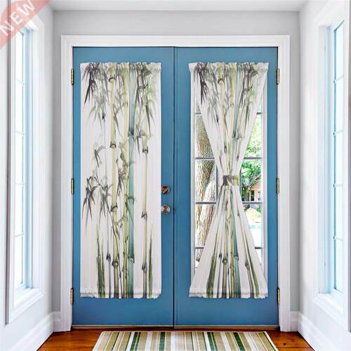 Bamboo Ink Door Curtain for Bedroom Kitchen Curtains Home