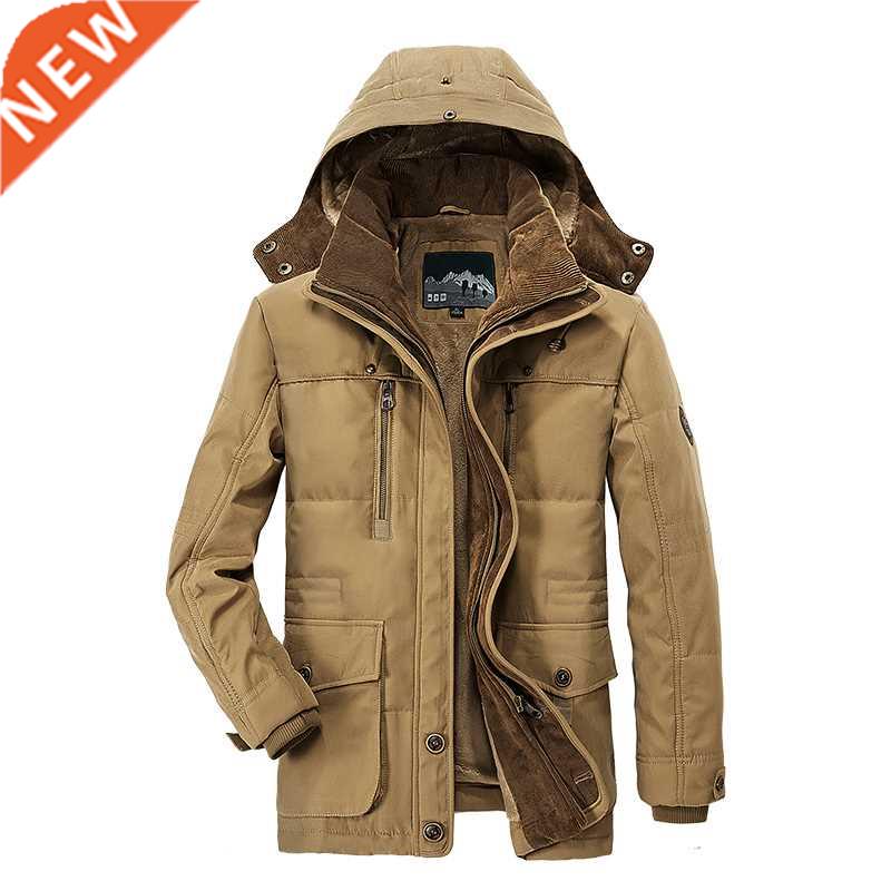 New 2021 Men's Casual Jacket Fashion Winter Parkas Male Fur