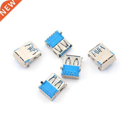 5 Pcs 90 degrees USB3.0 Type DIP Type A Female Right Angle 9