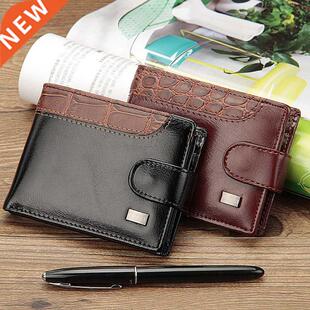 Patchwork Leather With Men Coin Purse Wallets Male New Short