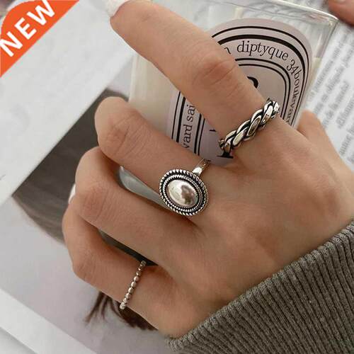Evimi 925 Sterling Silver Rings Couples Accessories INS Fash