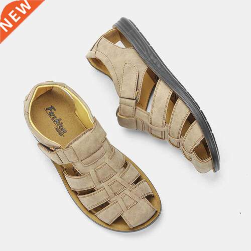 Leather Men Sandals Casual Beach Comfortable Sandals Summer