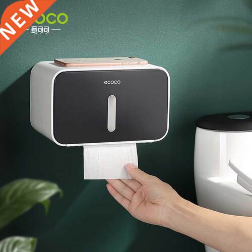 ECOCO Waterproof Paper Towel Box Wall-Mounted Non-Punching C