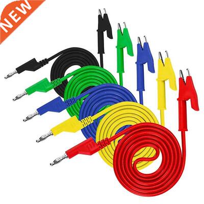 5PCS 4mm Multimeter Banana Plug to Alligator Clips Test