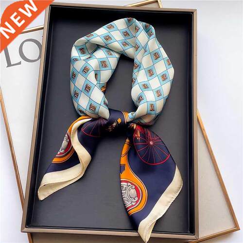New Silk Scarf Lady Hair band Square Shawl Satin Bag Scarves