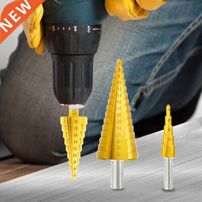 Step Drills 3Pcs Metric Spiral Flute The Pagoda Shape Hole C