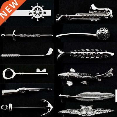 EASY.H New High Quality Laser Engraving Tie Clip Black Men&a