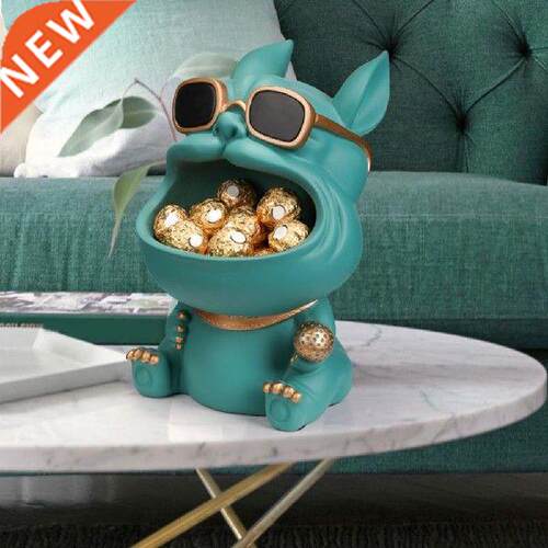 1pc Cool Dog Figurine Big Mouth Dog Cats Storage Box Key