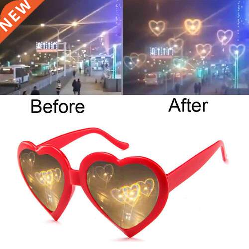 Love Heart Shaped Effects Glasses Watch The Lights Change to