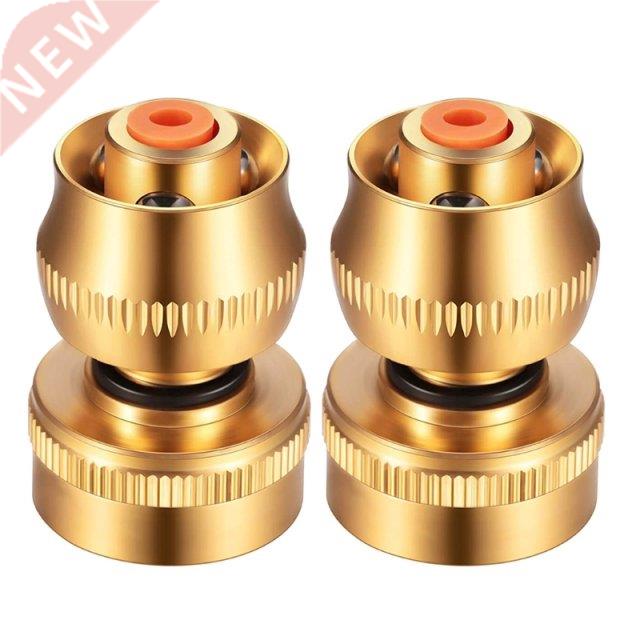 2 Pieces Solid Brass 3/4 Inch Garden Hose Jet Nozzle Quick C