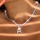 Pendant out Necklace Silver Caraquet Ice Letter Initial