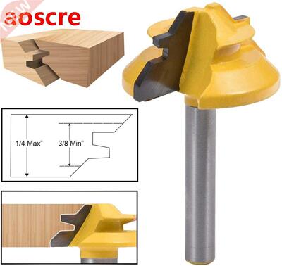 45 Degree 1/4 Inch *1-3/8 Shank Lock Miter Router Bit Tenon