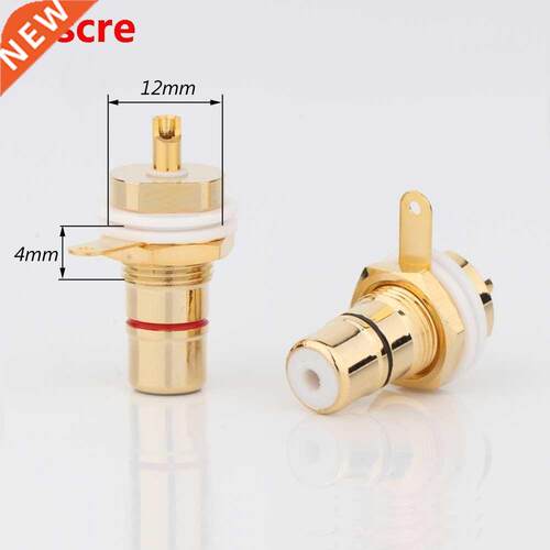 4PCS RS3011 RCA Socket RCA female Panel Mount plug Gold Pla