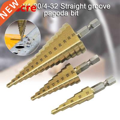 4-32mm Ttanum Coated Pagoda S Step Drll Bt HSS Tran