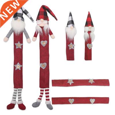 6 Peces/set Chrstmas Handle Covers Xmas Door Protectors M