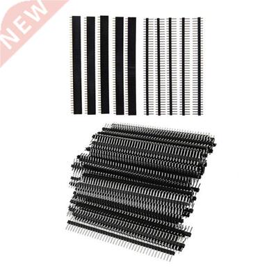 10Pcs 40 Pin 2.54Mm Single Row Straight Male + Female Pin He