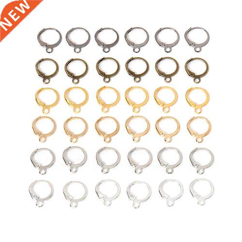 50pcs/lot 1x15mm Gold Silver Color French Earring Hook Earw