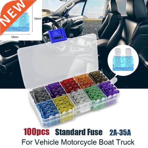 100pcs Assortment Car Standard Fuses 2A 3A 5A 7.5A 10A 15A 2