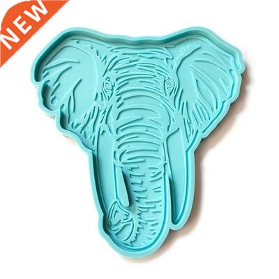 Elephant Head Tray Epoxy Resin Mold Coaster Silicone Mould D