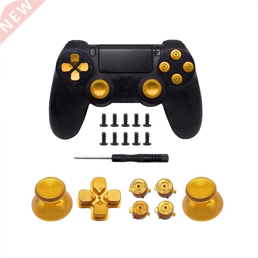 Metal Buttons Set Replacement Chrome Analog Thumbsticks For