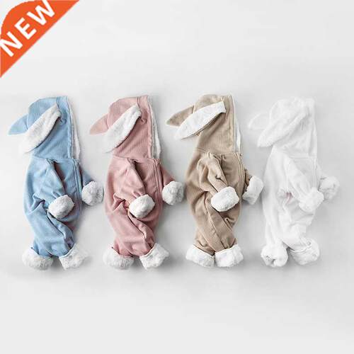 Winter Baby Rompers Newborn Boys Girls Clothes Rabbit Ear Ho