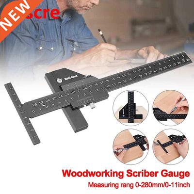 Multifunction Inch MM Woodworking Scriber Gauge Aluminum Ste
