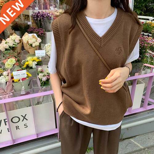 8 colors 2019 japanese preppy yle embroidery sleeveless v