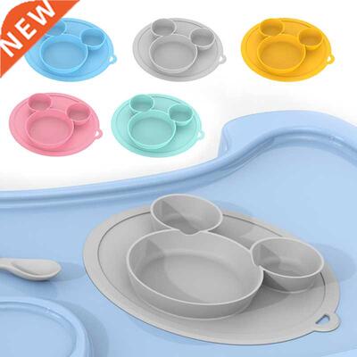 Plate for Kids with Silicone Baby Bowl Suction BPA Free Feed