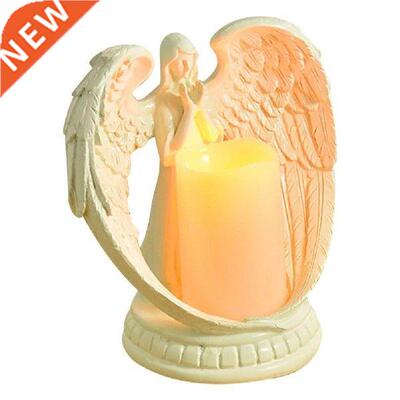 Synthetic Resin Angel Candle Holder Stylish White Angel