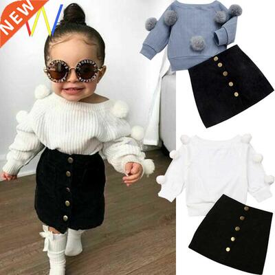 Autumn Baby girl Kids Girls Clothes Sets Sweater Skirt Warm