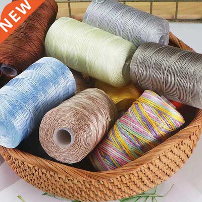 1PC 100g 1.5mm Hollow Line Colorful Nylon Cord Thread Croche