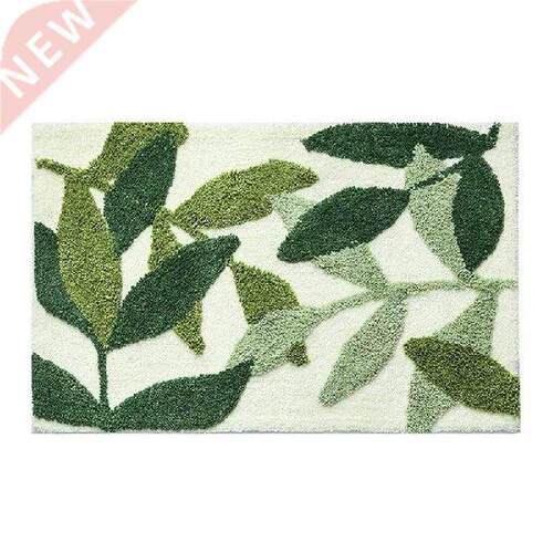 New Non-Slip Bath Mat Green Leaf Bathroom Floor Mat Super