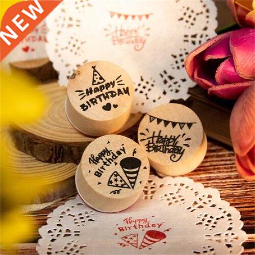 6Pcs/Set Happy Birthday Stamp Gifts Smooth Surface Fine