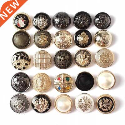 High-Grade Metal Buttons Men and Women All-Matching Black