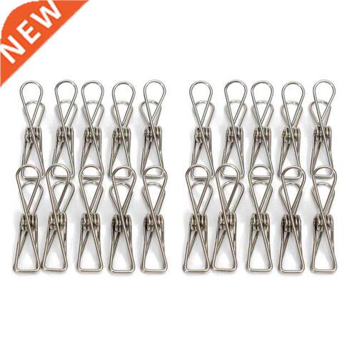 20 Pieces Of Stainless Steel Metal Clothespin 6Cm X 1Cm New