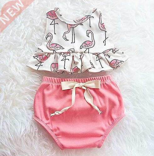 Citgeett sUMMER 2Pcs Set Newborn Baby Girls Outfits Cotton S