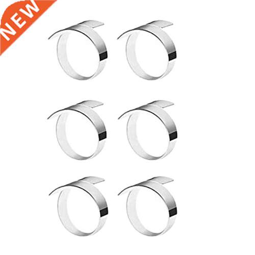 6 Pcs Napkin Ring,Circle Napkin Holder 适用于 Wedding Christ
