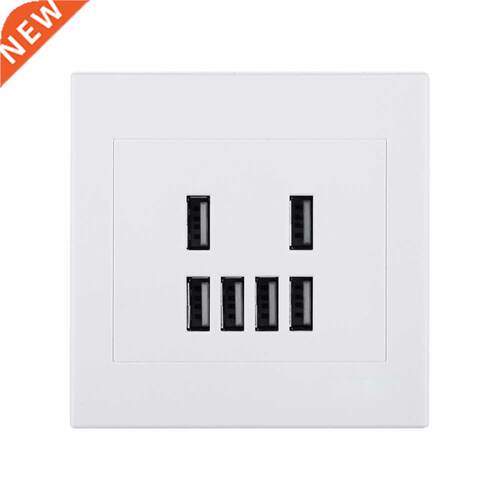 Home 6 Port USB Power Charger Socket Charger Outlet with Scr