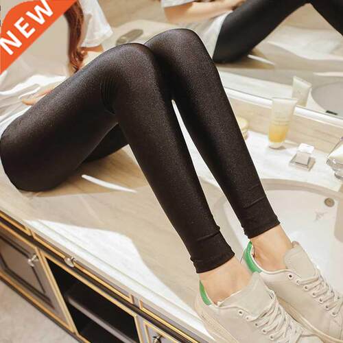Hot Selling Women Solid Color Fluorescent Shiny Pant Legging