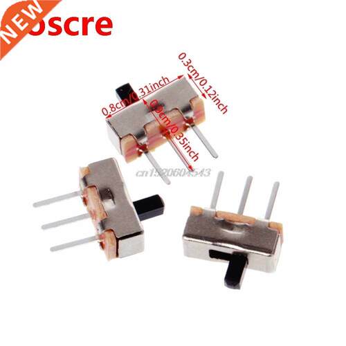 10 Pcs 2 Position On/Off SPDT 1P2T  Pin PCB Panel Mini Vert