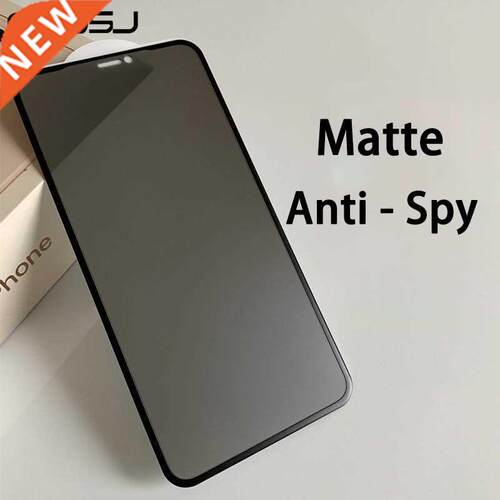 RUZSJ Matte Anti spy Glass For Iphone 12 Mini 11 Pro Max Ba