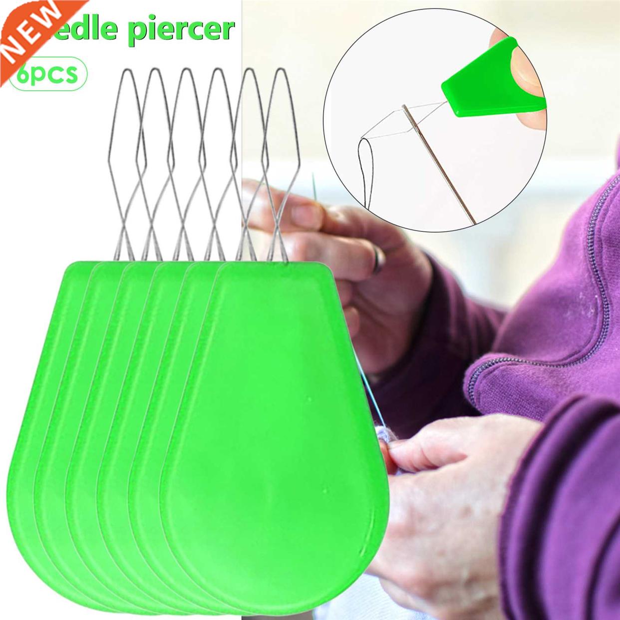 6Pcs Needle Threader Stitch Insertion Tool for Sewing Machin