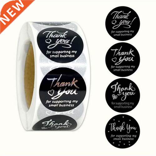500pcs Merry Christmas Stickers Thank You Card Box Package L