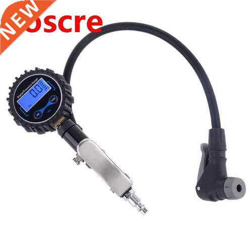 Digital Tire Inflator Pressure Gauge 200 PSI Air Chuck Heavy