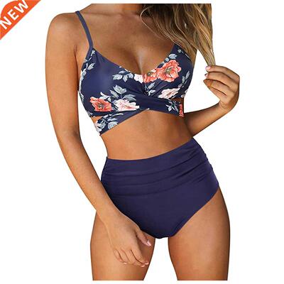 Brazilian Bikini 2 Pieces Separate Flower Print Bikini Set H
